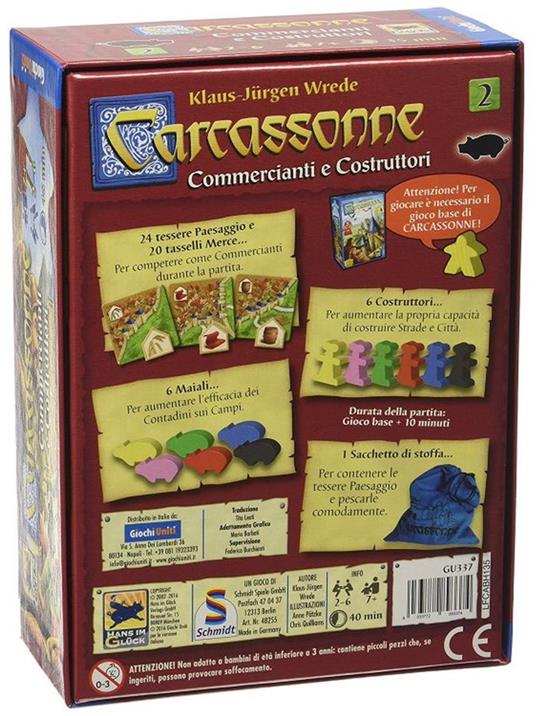 Carcassonne: commercianti e costruttori. Espansione 2. Gioco da tavolo - 4