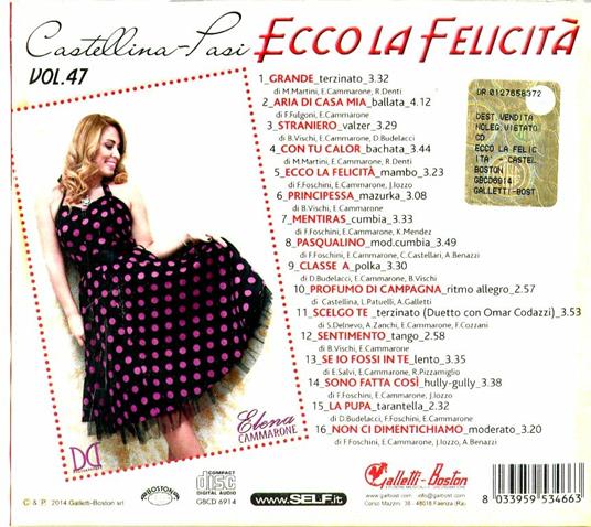 Ecco la felicità vol.47 - CD Audio di Castellina-Pasi - 2
