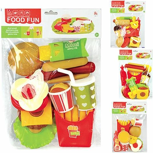 Set Fastfood Con Hamburger E Accessori Ass.