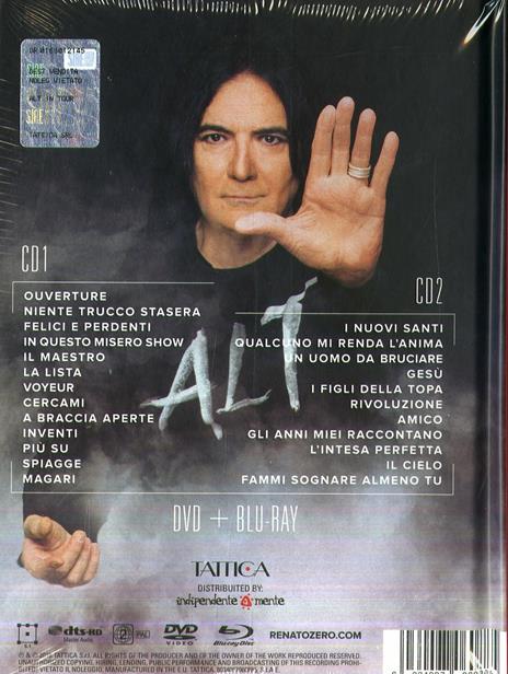 Alt in Tour (Deluxe Edition) - CD Audio + DVD + Blu-ray di Renato Zero - 2
