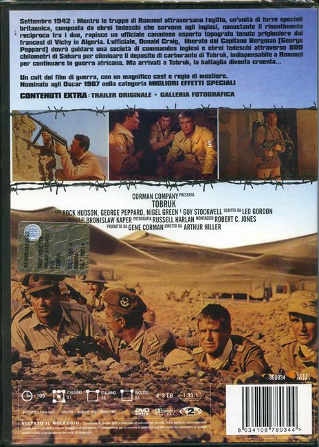 Tobruk di Arthur Hiller - DVD - 2