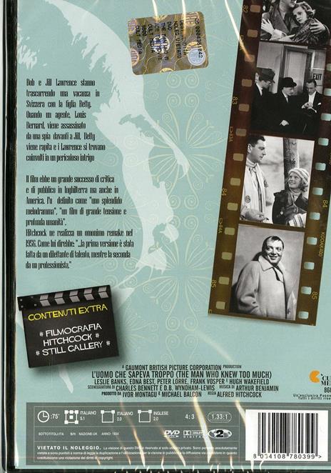 L' uomo che sapeva troppo - 1934 (DVD) di Alfred Hitchcock - DVD - 2