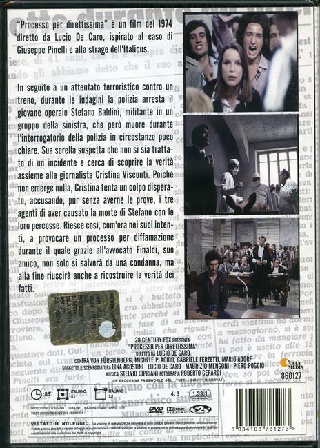 Processo per direttissima di Lucio De Caro - DVD - 2