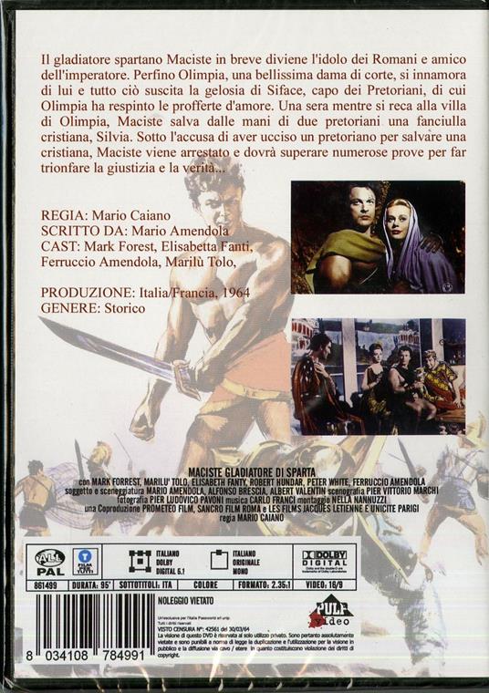 Maciste gladiatore di Sparta di Mario Caiano - DVD - 2