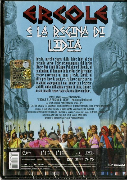 Ercole e la Regina di Lidia di Pietro Francisci - DVD - 2