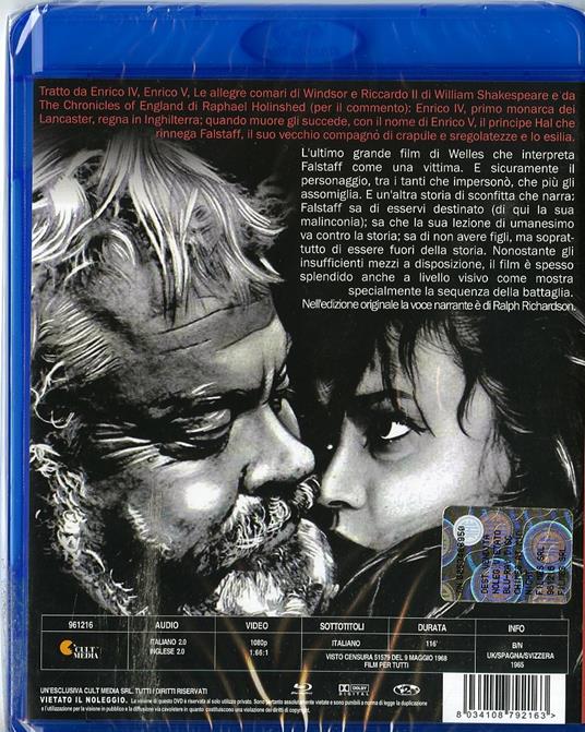 Falstaff (Blu-ray) di Orson Welles - Blu-ray - 2