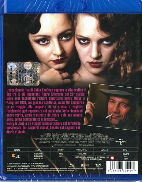 Henry e June di Philip Kaufman - Blu-ray - 2