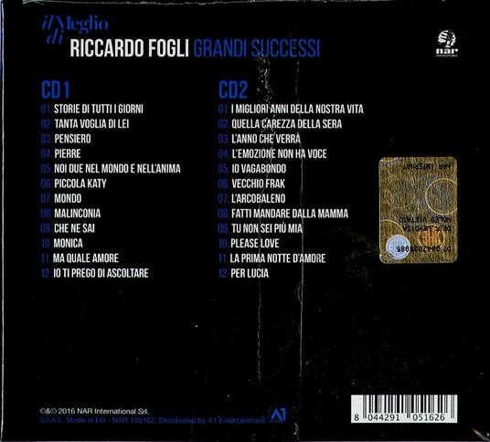 Il Meglio di Riccardo Fogli. Grandi Successi (Digipack) - CD Audio di Riccardo Fogli - 2