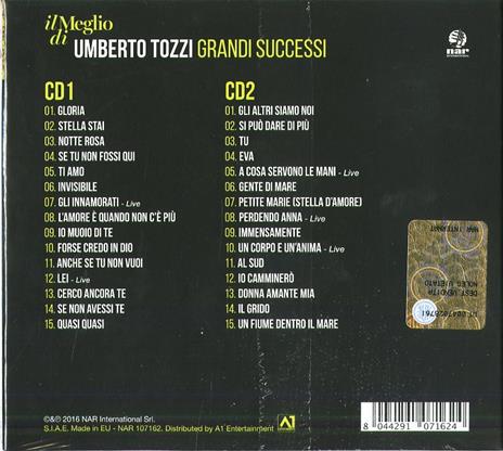 Il Meglio di Umberto Tozzi. Grandi Successi (Digipack) - CD Audio di Umberto Tozzi - 2