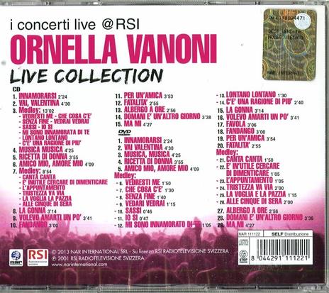 Live Collection. I concerti Live @ RSI - CD Audio + DVD di Ornella Vanoni - 2
