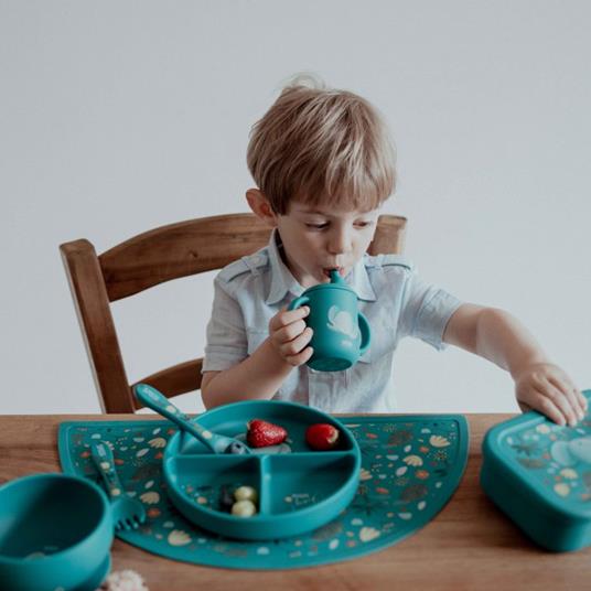 Piatto con ventosa in silicone - Elefante Chewy - 4