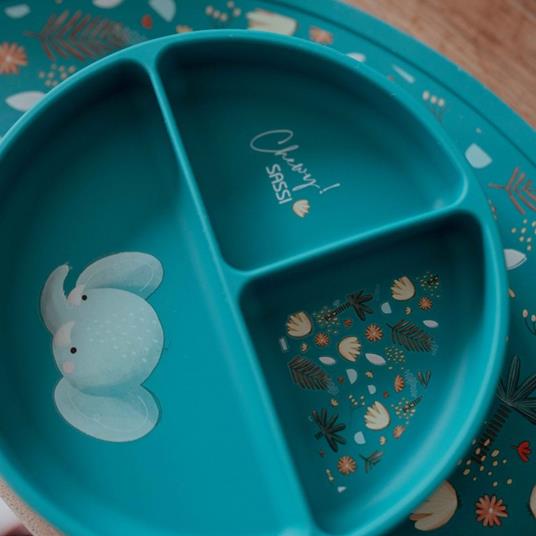 Piatto con ventosa in silicone - Elefante Chewy - 5