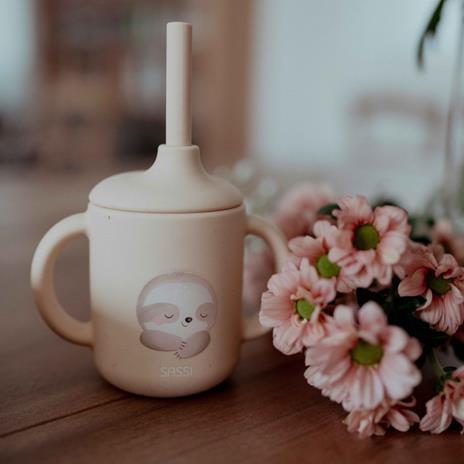 Bicchiere con cannuccia in silicone - Bradipo Gnawy - 4