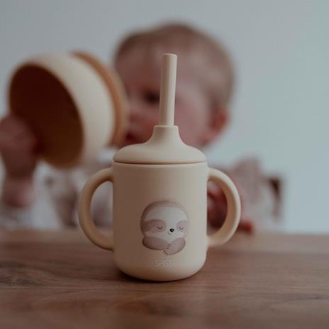 Bicchiere con cannuccia in silicone - Bradipo Gnawy - 5