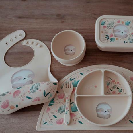 Bavaglino con tasca in silicone - Bradipo Gnawy - 5