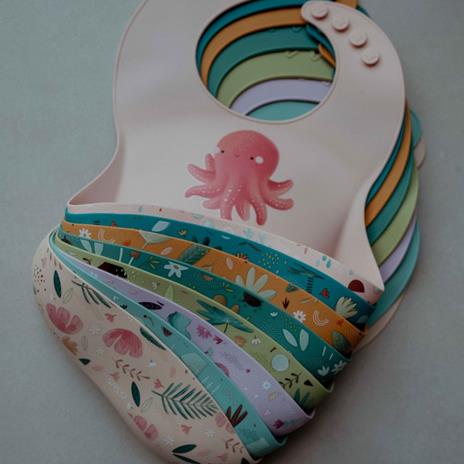 Bavaglino con tasca in silicone - Bradipo Gnawy - 6