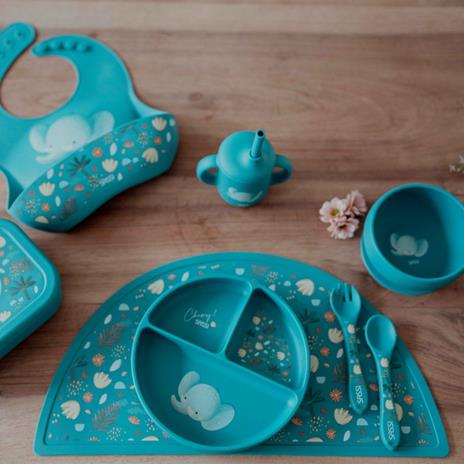 Bavaglino con tasca in silicone - Elefante Chewy - 4