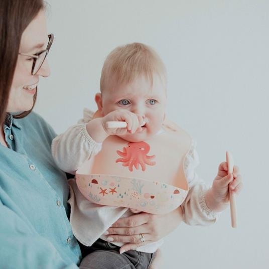 Bavaglino con tasca in silicone - Polpo Slurpy - 3