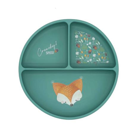 Piatto con ventosa in silicone - Volpe Crunchy
