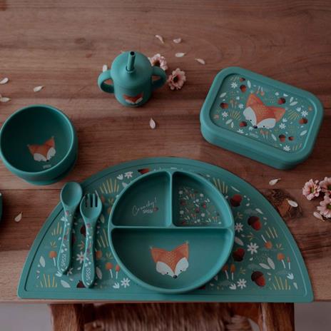 Piatto con ventosa in silicone - Volpe Crunchy - 4