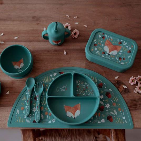 Piatto con ventosa in silicone - Volpe Crunchy - 4