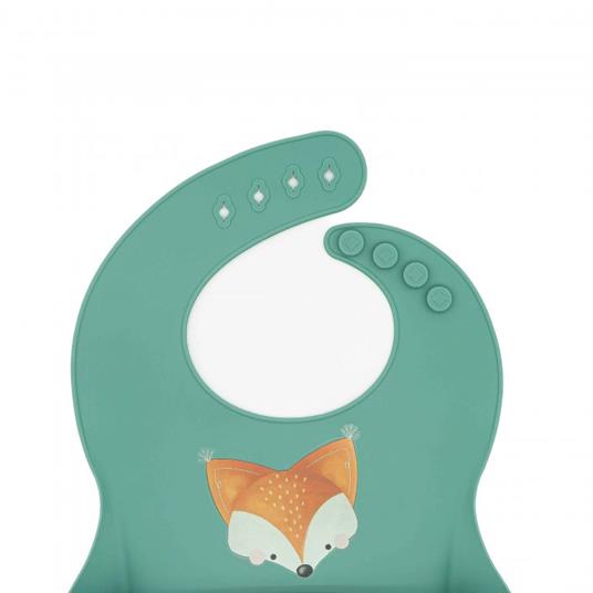 Bavaglino con tasca in silicone - Volpe Crunchy - 3