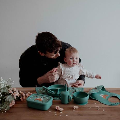 Bavaglino con tasca in silicone - Volpe Crunchy - 6