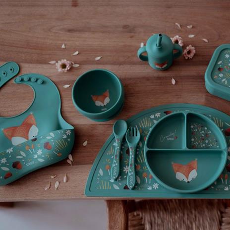 Bavaglino con tasca in silicone - Volpe Crunchy - 7