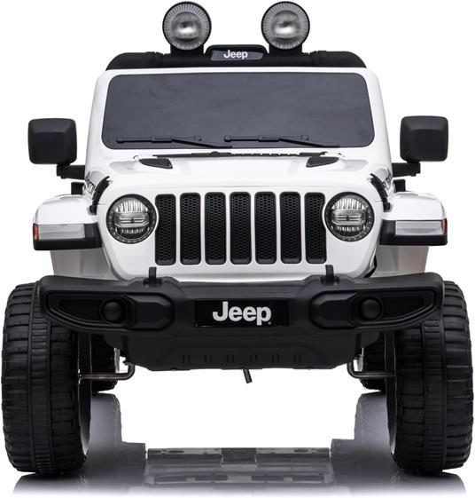 Auto Elettrica Macchina per Bambini 2 Posti Jeep Wrangler Rubicon Bianca 12V con Telecomando - 3