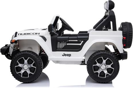 Auto Elettrica Macchina per Bambini 2 Posti Jeep Wrangler Rubicon Bianca 12V con Telecomando - 4