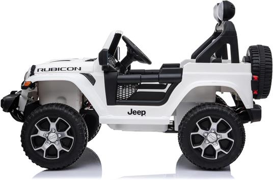 Auto Elettrica Macchina per Bambini 2 Posti Jeep Wrangler Rubicon Bianca 12V con Telecomando - 4