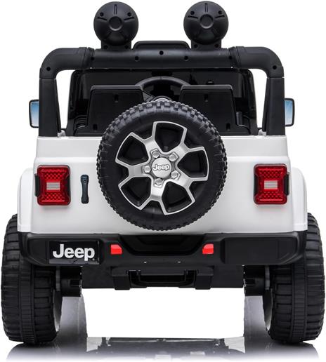 Auto Elettrica Macchina per Bambini 2 Posti Jeep Wrangler Rubicon Bianca 12V con Telecomando - 5