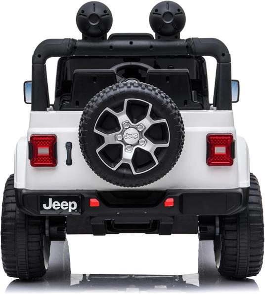 Auto Elettrica Macchina per Bambini 2 Posti Jeep Wrangler Rubicon Bianca 12V con Telecomando - 5