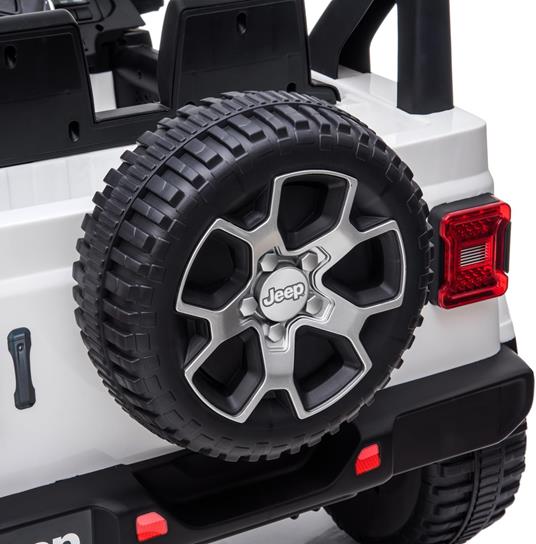 Auto Elettrica Macchina per Bambini 2 Posti Jeep Wrangler Rubicon Bianca 12V con Telecomando - 6
