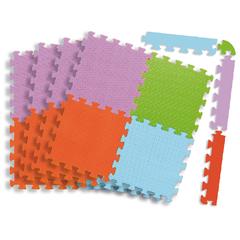 Tappetini Puzzle per Bambini in Eva 60x60 cm. 16 Pezzi Pastello
