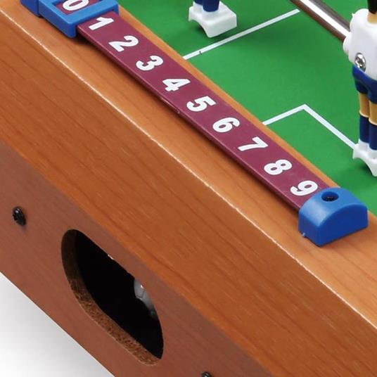 Calcio Balilla Biliardino da Tavolo in Legno con 6 Stecche e Piedini 70X37X17Cm - 3