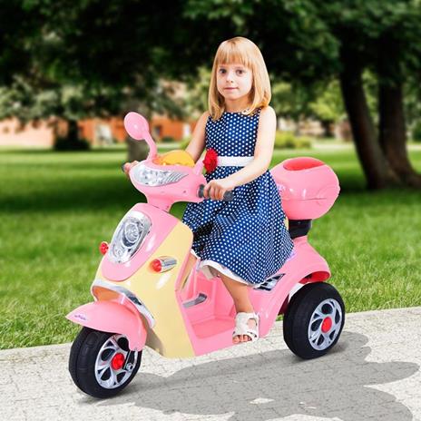 Homcom Motorino Triciclo Elettrico per Bambine 6V con Luci e Musica - 3