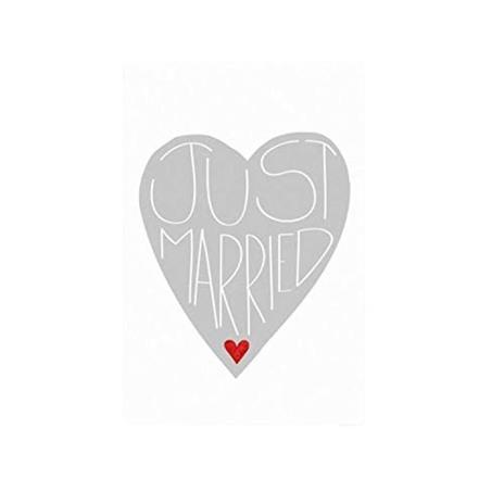 Biglietto auguri matrimonio, just married - 11.5 x 17 cm - 2