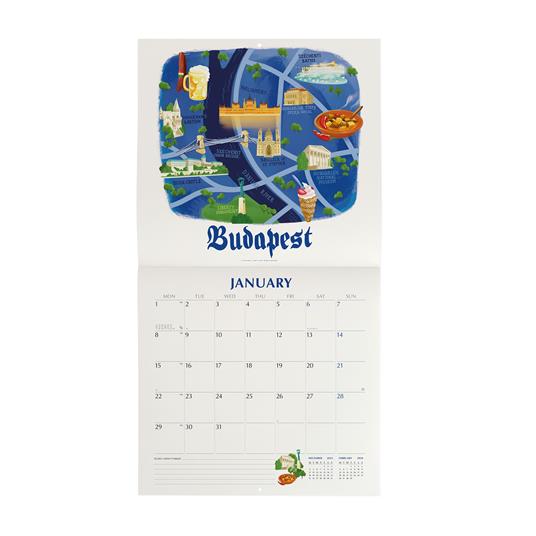 Calendario 2024, da parete, carta non patinata - 30 x 29 cm WORLD CITIES - 2