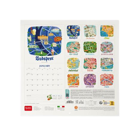 Calendario 2024, da parete, carta non patinata - 30 x 29 cm WORLD CITIES - 3
