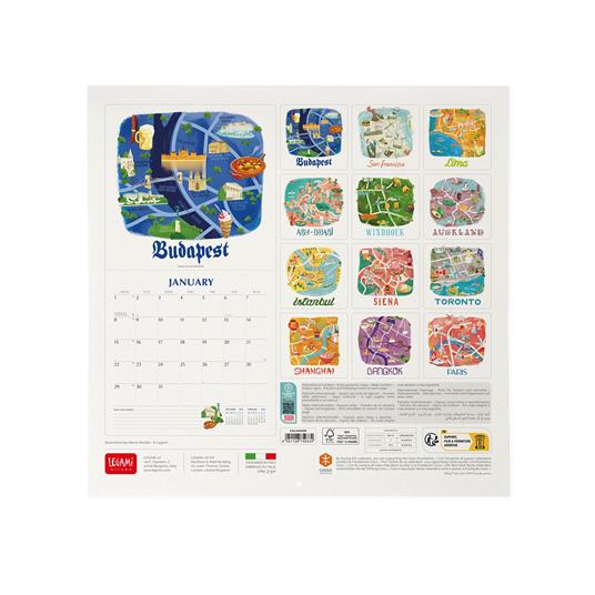 Calendario 2024, da parete, carta non patinata - 30 x 29 cm WORLD CITIES - 3