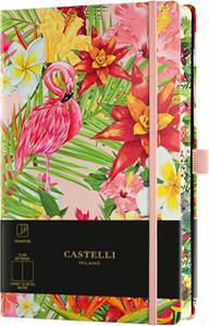 Cartoleria Taccuino Castelli, a pagine bianche, rigido, Eden Flamingo - 13 x 21 cm CASTELLI MILANO