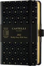 Agenda Castelli 2022, 12 mesi, settimanale, rigida, con note Honeycomb - 9 x 14 cm