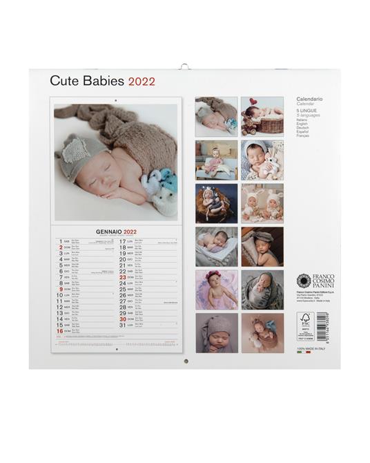 Calendario 2022, da parete, Cute Babies - 30 x 30 cm - 3