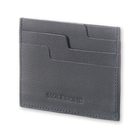 Portatessere Moleskine in pelle. Blu