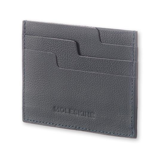 Portatessere Moleskine in pelle. Blu