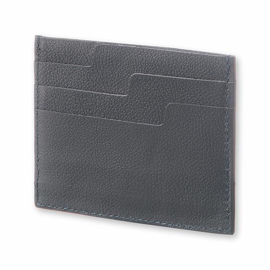 Portatessere Moleskine in pelle. Blu - 2