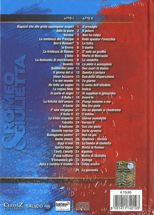 Romeo & Giulietta. Ama e Cambia Il Mondo. Live Arena di Verona (Colonna sonora) ( + Libro) - CD Audio - 2