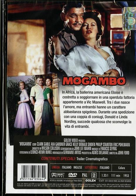 Mogambo di John Ford - DVD - 2