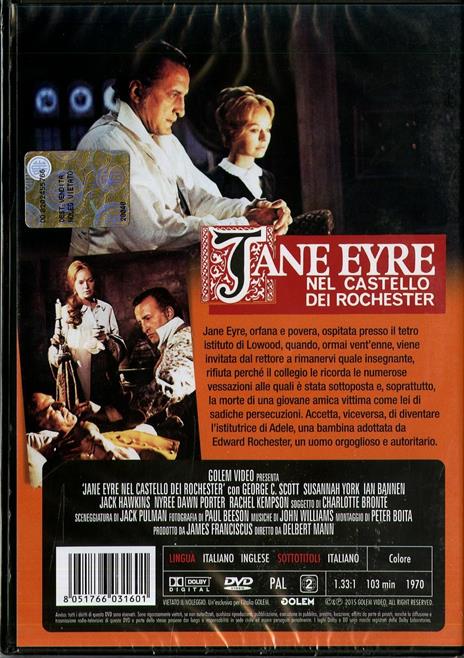 Jane Eyre nel castello dei Rochester di Delbert Mann - DVD - 2